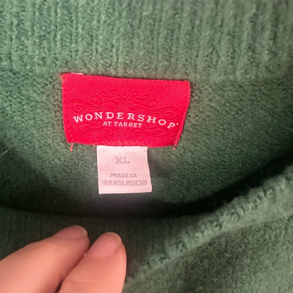 Wondershop Target Dalmatian Christmas Sweater XL Green Holiday Pullover - Picture 4 of 4